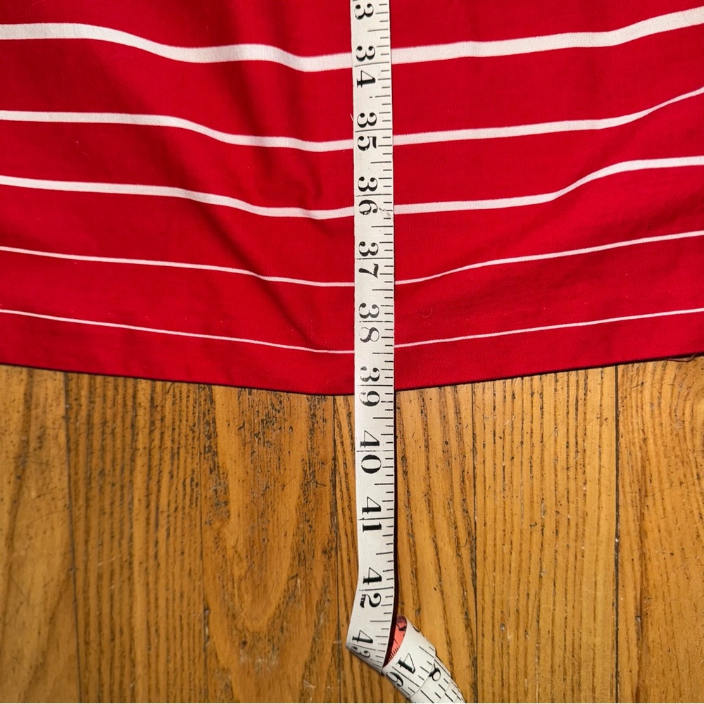 VINTAGE Red and White Striped Dress chevron pattern - Picture 11 of 11